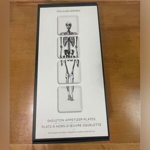 Williams Sonoma Skeleton Appetizer Plates